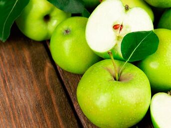 Apples on a daily diet during an exacerbation of psoriasis